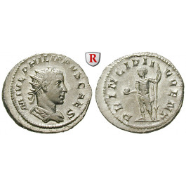 Römische Kaiserzeit, Philippus II., Caesar, Antoninian 244-246, f.st