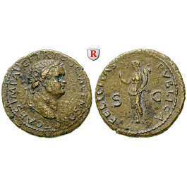 Römische Kaiserzeit, Titus, Caesar, Dupondius 77-78, ss-vz
