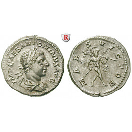 Römische Kaiserzeit, Elagabal, Denar 219, vz+