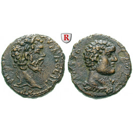 Römische Provinzialprägungen, Dekapolis, Gadara, Septimius Severus, Bronze Jahr 262 = 198-198, ss+