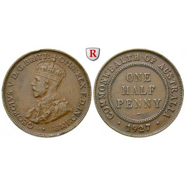 Australien, Edward VII., 1/2 Penny 1927, ss+