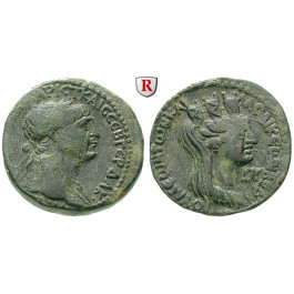 Römische Provinzialprägungen, Seleukis und Pieria, Laodikeia ad mare, Traianus, Bronze Jahr 162 = 114/5 n.Chr., ss-vz