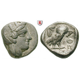 Attika, Athen, Drachme um 410 v.Chr., ss+