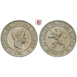 Belgien, Königreich, Leopold I., 20 Centimes 1861, unzirk.
