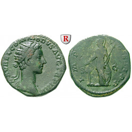 Römische Kaiserzeit, Commodus, Dupondius 179, ss+/f.ss