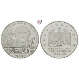 Bundesrepublik Deutschland, 10 Euro 2014, J. Gottfried Schadow, A, PP