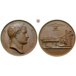 Frankreich, Napoleon I. (Kaiser), Bronzemedaille 1806, f.prfr.