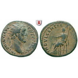 Römische Kaiserzeit, Antoninus Pius, Dupondius 153-154, ss/f.ss