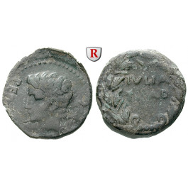 Römische Provinzialprägungen, Spanien-Hispania Ulterior, Julia Traducta, Augustus, Bronze 12-2 v.Chr., f.ss/s-ss