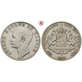 Nassau, Herzogtum Nassau, Adolph, Vereinstaler 1860, ss