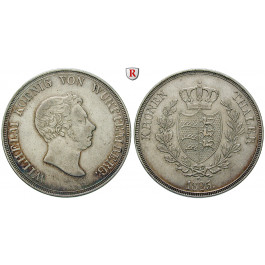 Württemberg, Herzogtum Württemberg (Kgr. ab 1806), Wilhelm I., Kronentaler 1825, ss/ss+