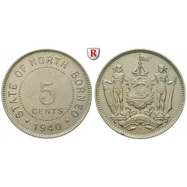 Britisch-Nordborneo, Britsches Protektorat, 5 Cents 1940, ss-vz