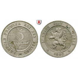 Belgien, Königreich, Leopold I., 5 Centimes 1862, vz