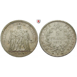 Frankreich, III. Republik, 5 Francs 1873, vz