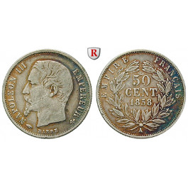 Frankreich, Napoleon III., 50 Centimes 1858, f.ss