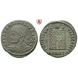 Römische Kaiserzeit, Constantinus II., Caesar, Follis 325-326, vz+