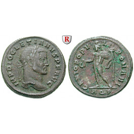 Römische Kaiserzeit, Diocletianus, Follis 296, ss