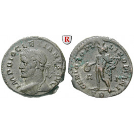 Römische Kaiserzeit, Diocletianus, Follis 296-297, ss