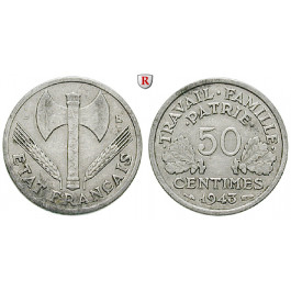 Frankreich, Vichy - Regierung, 50 Centimes 1943, ss