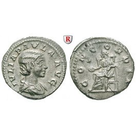 Römische Kaiserzeit, Julia Paula, Frau des Elagabal, Denar 219-220, ss+