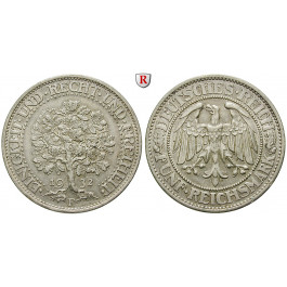 Weimarer Republik, 5 Reichsmark 1932, Eichbaum, F, vz+/vz, J. 331