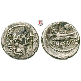 Römische Republik, Sextus Pompeius Magnus, Denar 44-43 v.Chr., ss