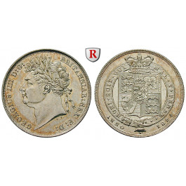 Grossbritannien, George IV., Shilling 1824, vz/vz-st
