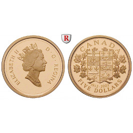 Kanada, Elizabeth II., 5 Dollars 2002, 7,52 g fein, PP
