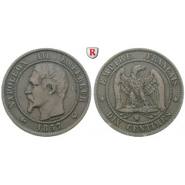 Frankreich, Napoleon III., 10 Centimes 1857, f.ss