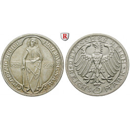 Weimarer Republik, 3 Reichsmark 1928, Naumburg, A, vz/vz-st, J. 333