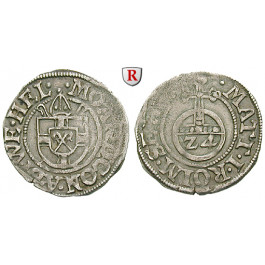 Werden und Helmstedt, Abtei, Konrad II. von Klocht, Groschen o.J. (1614), ss-vz