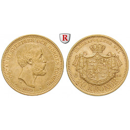 Schweden, Oskar II., 20 Kronor 1899, 8,06 g fein, vz-st