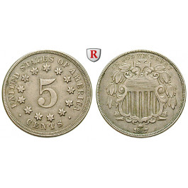 USA, 5 Cents 1867, ss-vz
