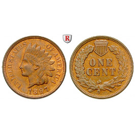 USA, Cent 1897, vz