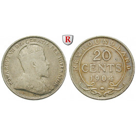 Kanada, Neufundland, Edward VII., 20 Cents 1904, ss