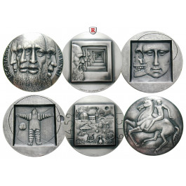 Personenmedaillen, Leonardo da Vinci - Italienischer Künstler, Silbermedaille 1974, prfr.