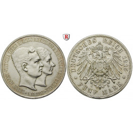 Deutsches Kaiserreich, Braunschweig, Ernst August, 5 Mark 1915, mit Lüneburg, A, f.vz, J. 58