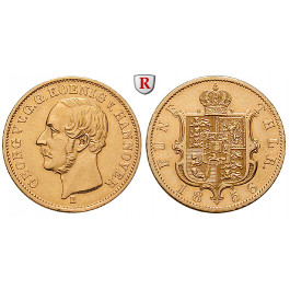 Braunschweig, Königreich Hannover, Georg V., 5 Taler 1856, f.vz