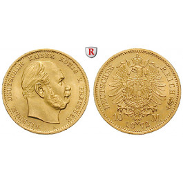 Deutsches Kaiserreich, Preussen, Wilhelm I., 10 Mark 1872, A, f.st, J. 242