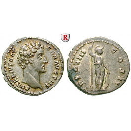 Römische Kaiserzeit, Marcus Aurelius, Caesar, Denar 148-149, vz