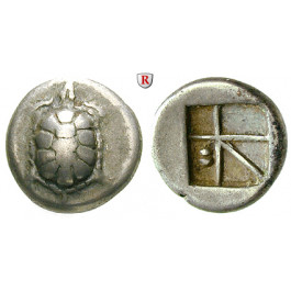 Aigina, Drachme um 431-350 v.Chr., ss/vz