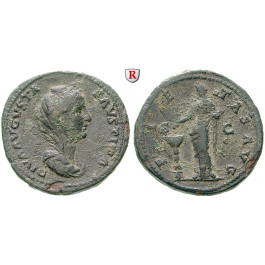 Römische Kaiserzeit, Faustina I., Frau des Antoninus Pius, Sesterz nach 141, ss+