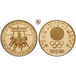 Sport, Olympische Spiele, Goldmedaille 1964, 9,46 g fein, PP