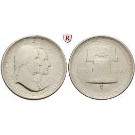 USA, 1/2 Dollar 1926, 11,25 g fein, ss