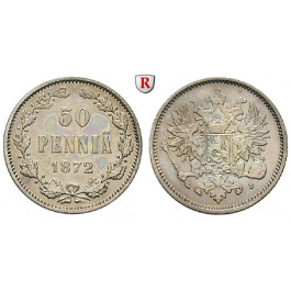 Finnland, Unter russischer Herrschaft, Alexander II., 50 Penniä 1872, ss+