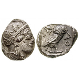 Attika, Athen, Tetradrachme 2. Hälfte 5.Jh. v.Chr., ss-vz/vz