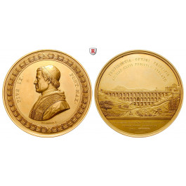 Vatikan, Pius IX., Vergoldete Bronzemedaille 1862, st