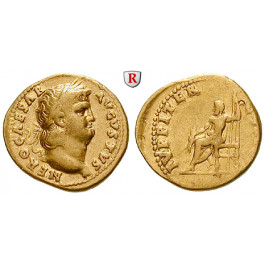 Römische Kaiserzeit, Nero, Aureus 66-67, ss-vz/ss