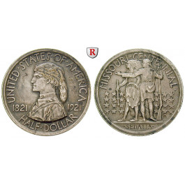 USA, 1/2 Dollar 1921, 11,25 g fein, ss-vz