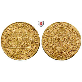 Schlesien, Liegnitz-Brieg, Fürstentum, Georg III., Ludwig und Christian, Dukat 1658, f.vz